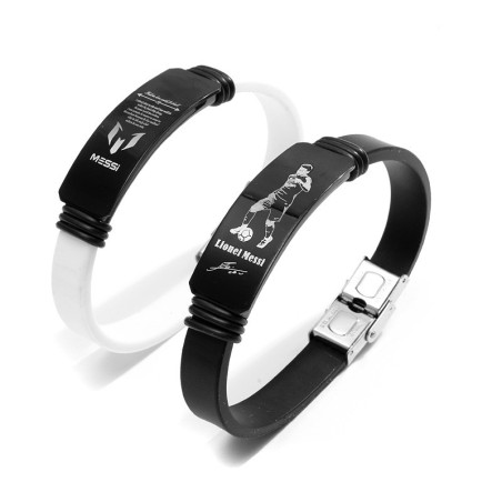 Soccer Star Player Bracelet | Stainless Steel Adjustable Bracelet for Men