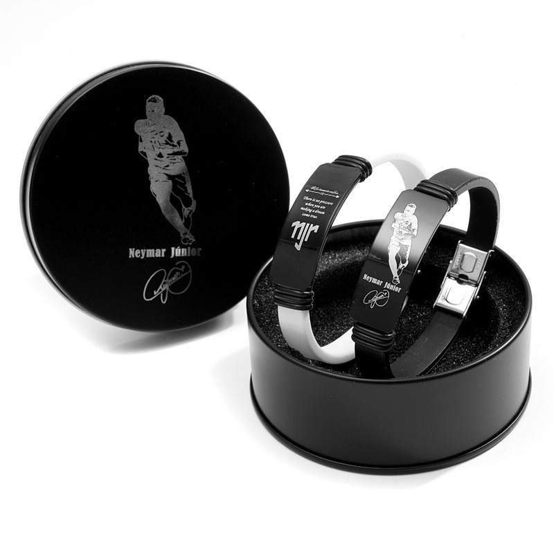 Soccer Star Player Bracelet | Stainless Steel Adjustable Bracelet for Men