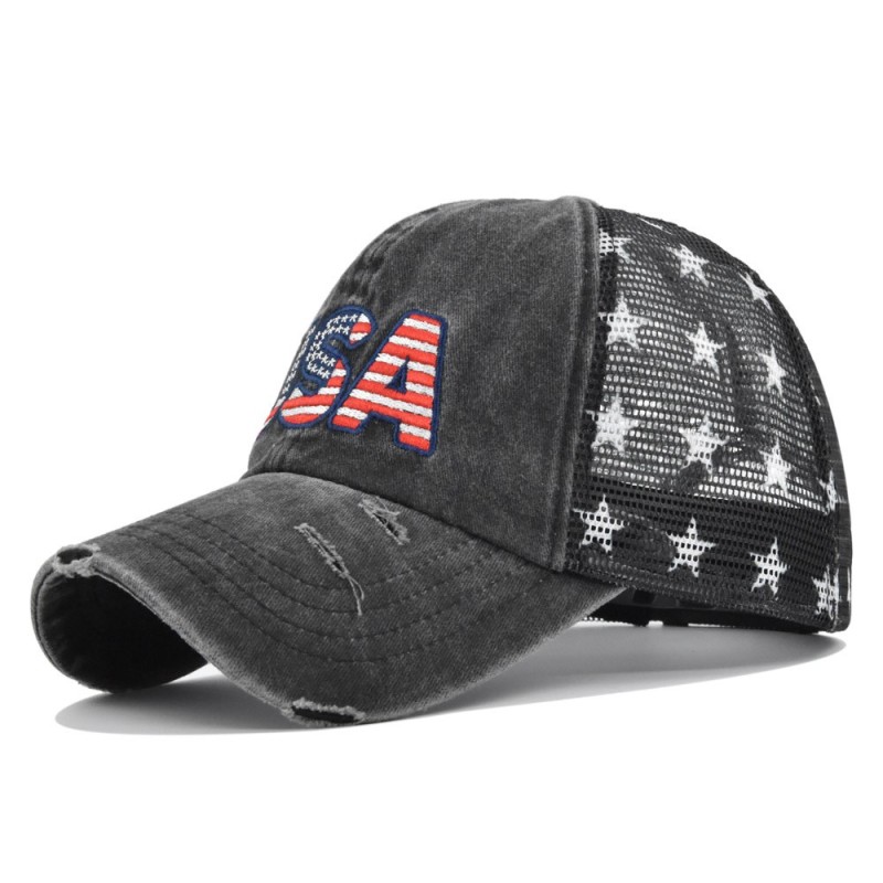 Soccer Team Style 3D American Flag Embroidered Baseball Cap for Sports Fans