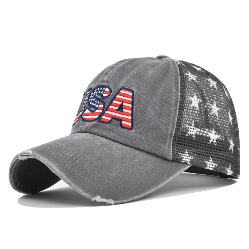 Soccer Team Style 3D American Flag Embroidered Baseball Cap for Sports Fans