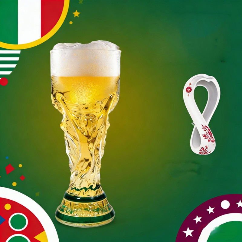 Soccer Championship Trophy Shaped Beer Mug | Creative Game Day Cup