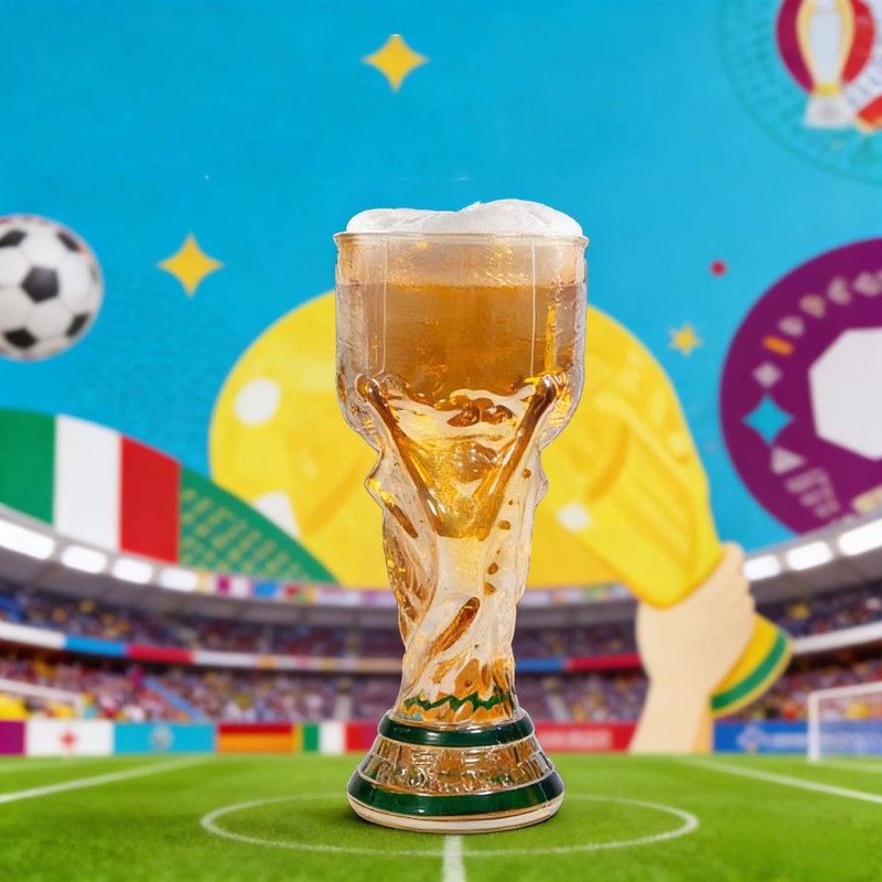 Soccer Championship Trophy Shaped Beer Mug | Creative Game Day Cup