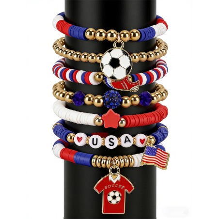 2026 New Style Football Bracelet Set International Soccer Tournament Fan Souvenir Wristbands