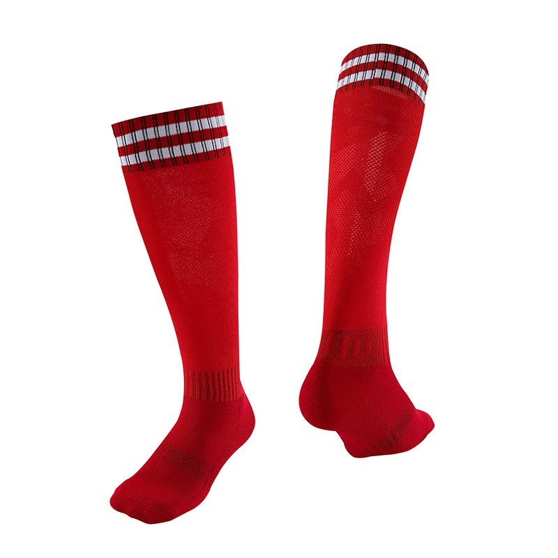 Thickened Towel Bottom Football Socks | Striped Over-the-Knee Long Soccer Socks