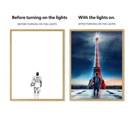 Soccer Star Light Painting Lamp Custom Picture Night Light for Fans