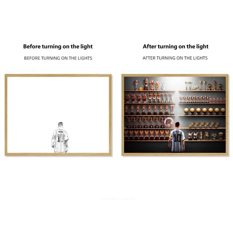 Soccer Star Light Painting Lamp Custom Picture Night Light for Fans