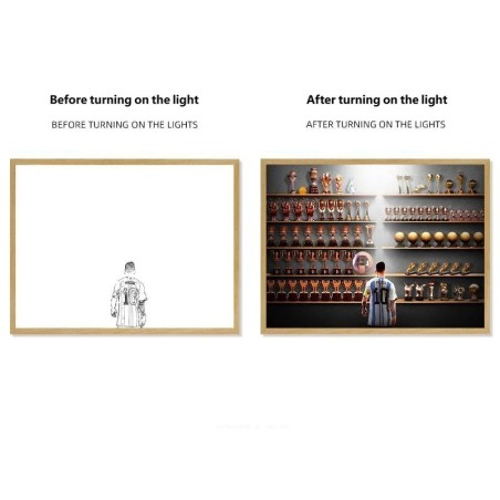 Soccer Star Light Painting Lamp Custom Picture Night Light for Fans