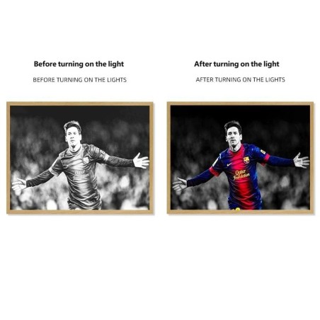 Soccer Star Light Painting Lamp Custom Picture Night Light for Fans