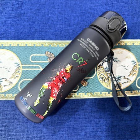 Frosted Water Bottle with Lid Space Cup Sports Water Cup for Soccer Fans & Tournaments