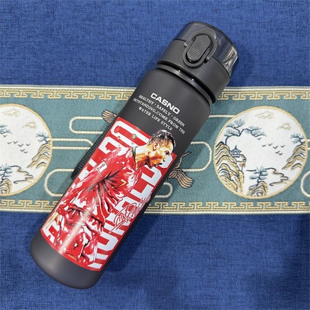 Frosted Water Bottle with Lid Space Cup Sports Water Cup for Soccer Fans & Tournaments