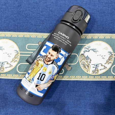 Frosted Water Bottle with Lid Space Cup Sports Water Cup for Soccer Fans & Tournaments