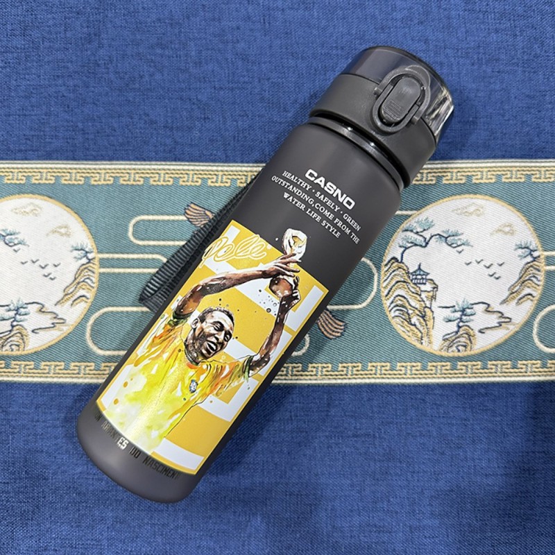 Frosted Water Bottle with Lid Space Cup Sports Water Cup for Soccer Fans & Tournaments