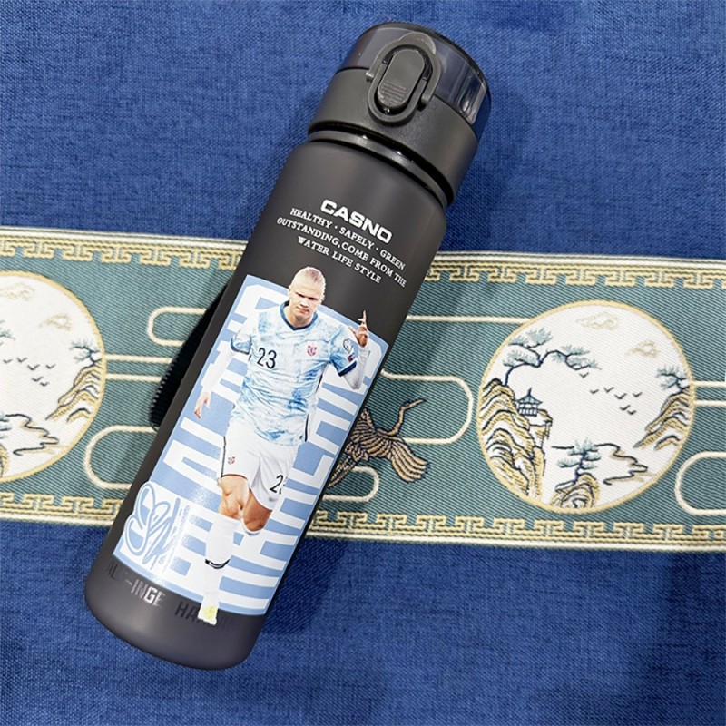 Frosted Water Bottle with Lid Space Cup Sports Water Cup for Soccer Fans & Tournaments