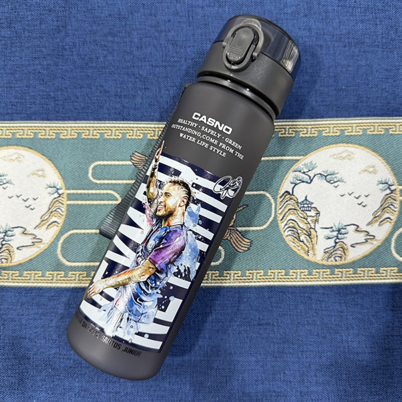 Frosted Water Bottle with Lid Space Cup Sports Water Cup for Soccer Fans & Tournaments