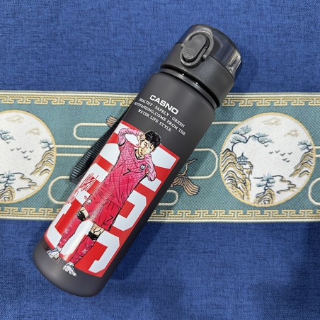 Frosted Water Bottle with Lid Space Cup Sports Water Cup for Soccer Fans & Tournaments