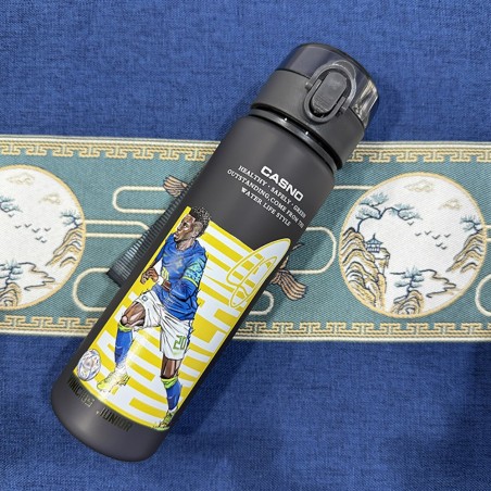 Frosted Water Bottle with Lid Space Cup Sports Water Cup for Soccer Fans & Tournaments