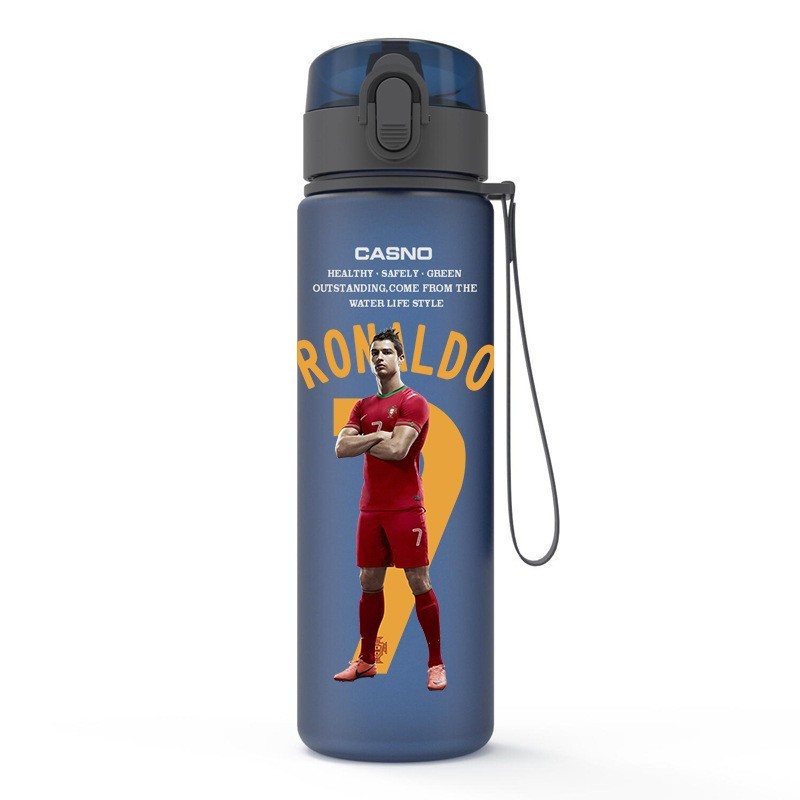 Frosted Water Bottle with Lid Space Cup Sports Water Cup for Soccer Fans & Tournaments