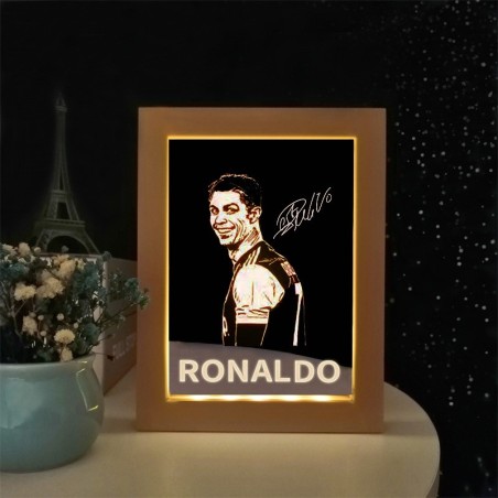 Custom Soccer Team Style Photo Frame Light Decorative Ornament