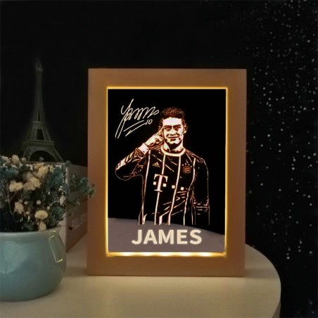 Custom Soccer Team Style Photo Frame Light Decorative Ornament