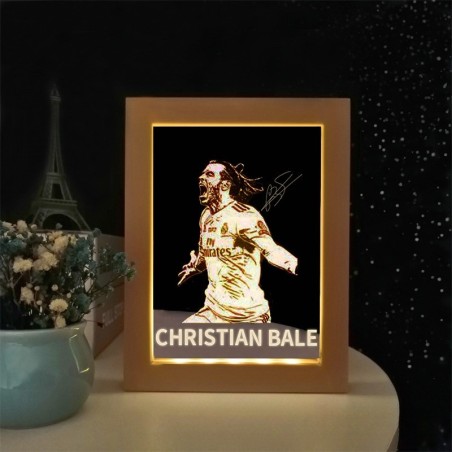 Custom Soccer Team Style Photo Frame Light Decorative Ornament