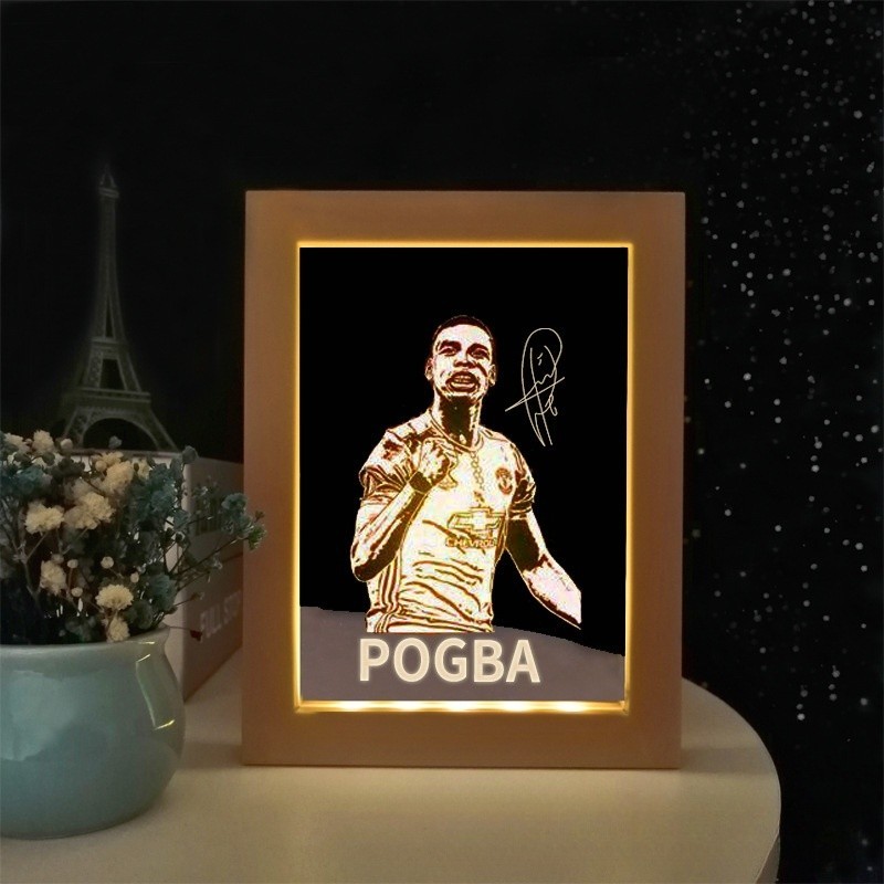 Custom Soccer Team Style Photo Frame Light Decorative Ornament