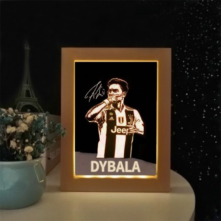 Custom Soccer Team Style Photo Frame Light Decorative Ornament