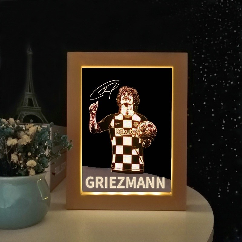 Custom Soccer Team Style Photo Frame Light Decorative Ornament