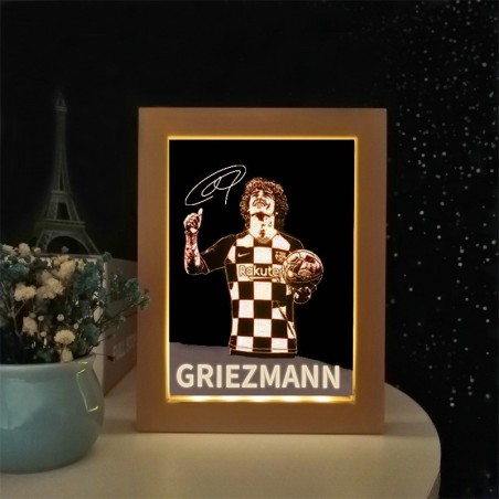 Custom Soccer Team Style Photo Frame Light Decorative Ornament