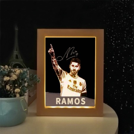 Custom Soccer Team Style Photo Frame Light Decorative Ornament