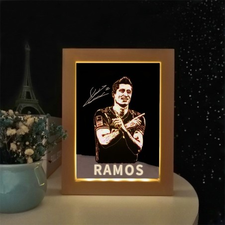 Custom Soccer Team Style Photo Frame Light Decorative Ornament