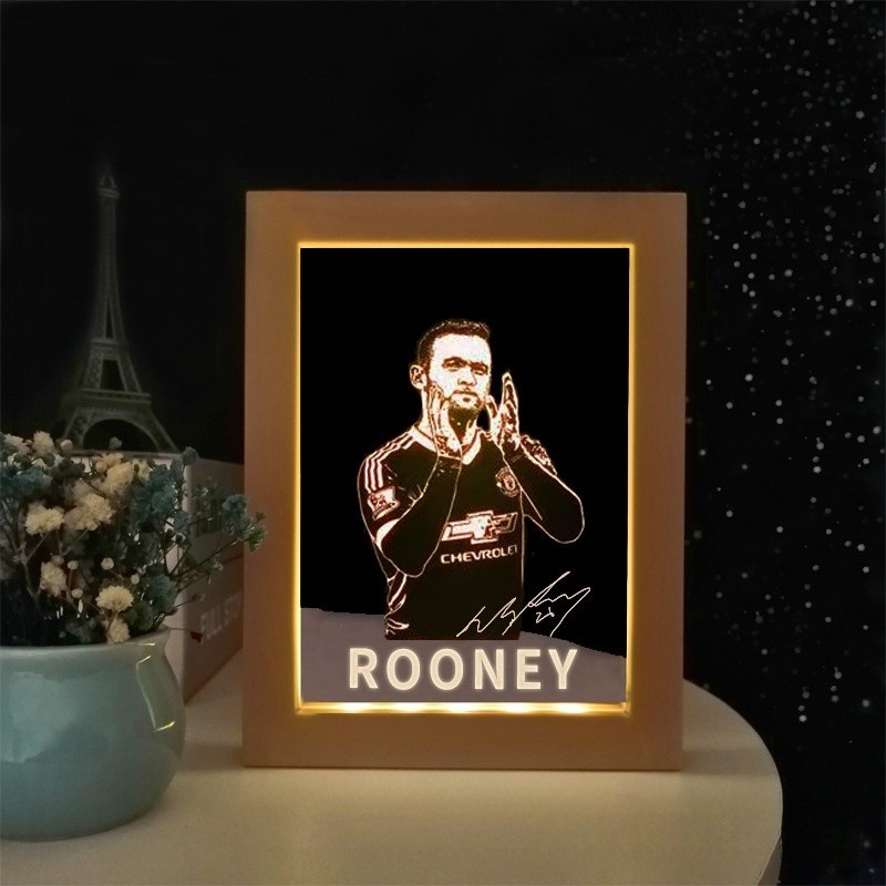 Custom Soccer Team Style Photo Frame Light Decorative Ornament