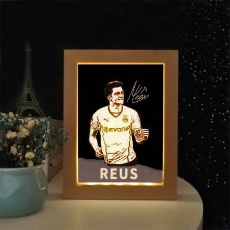Custom Soccer Team Style Photo Frame Light Decorative Ornament