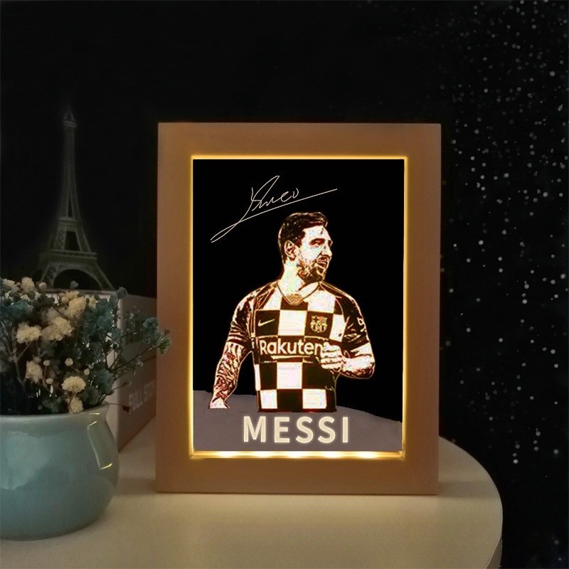 Custom Soccer Team Style Photo Frame Light Decorative Ornament