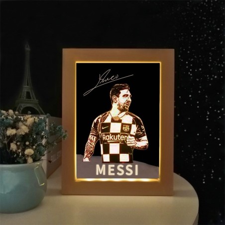 Custom Soccer Team Style Photo Frame Light Decorative Ornament