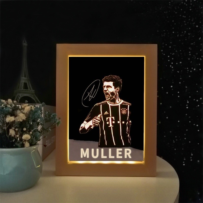 Custom Soccer Team Style Photo Frame Light Decorative Ornament