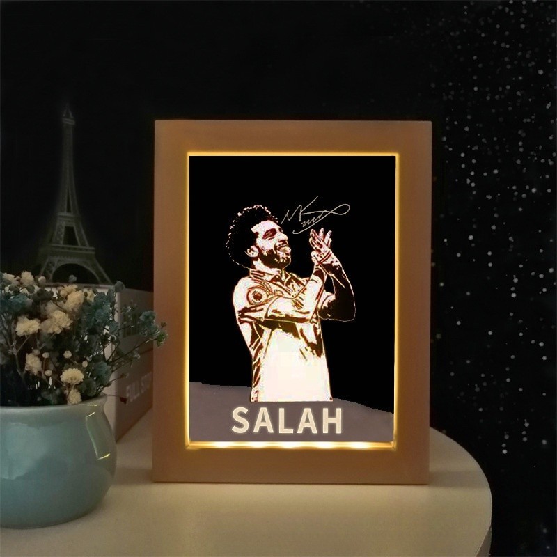 Custom Soccer Team Style Photo Frame Light Decorative Ornament