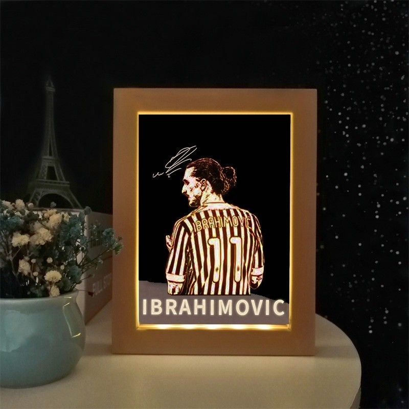 Custom Soccer Team Style Photo Frame Light Decorative Ornament