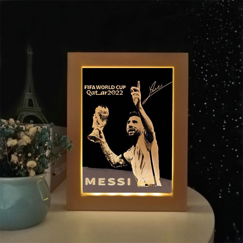 Custom Soccer Team Style Photo Frame Light Decorative Ornament