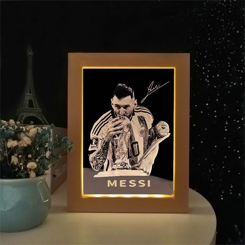 Custom Soccer Team Style Photo Frame Light Decorative Ornament