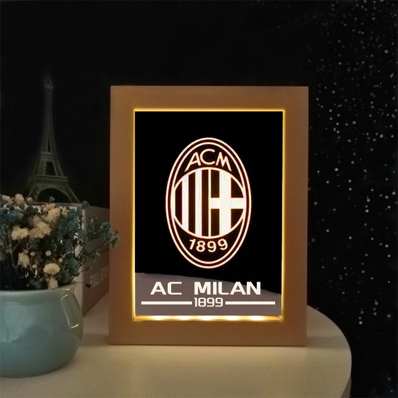 Custom Soccer Team Style Photo Frame Light Decorative Ornament