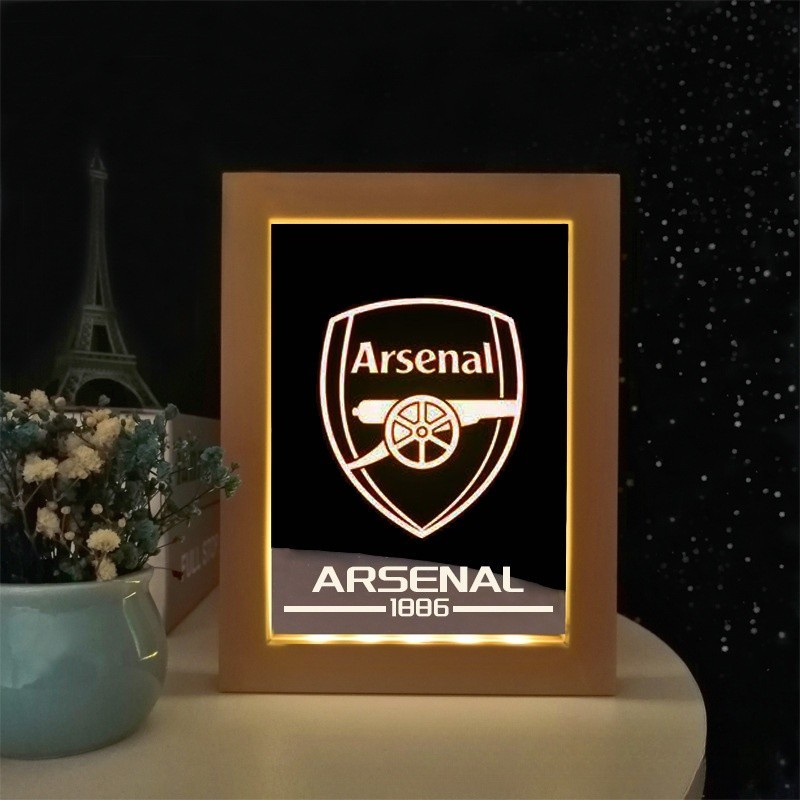 Custom Soccer Team Style Photo Frame Light Decorative Ornament