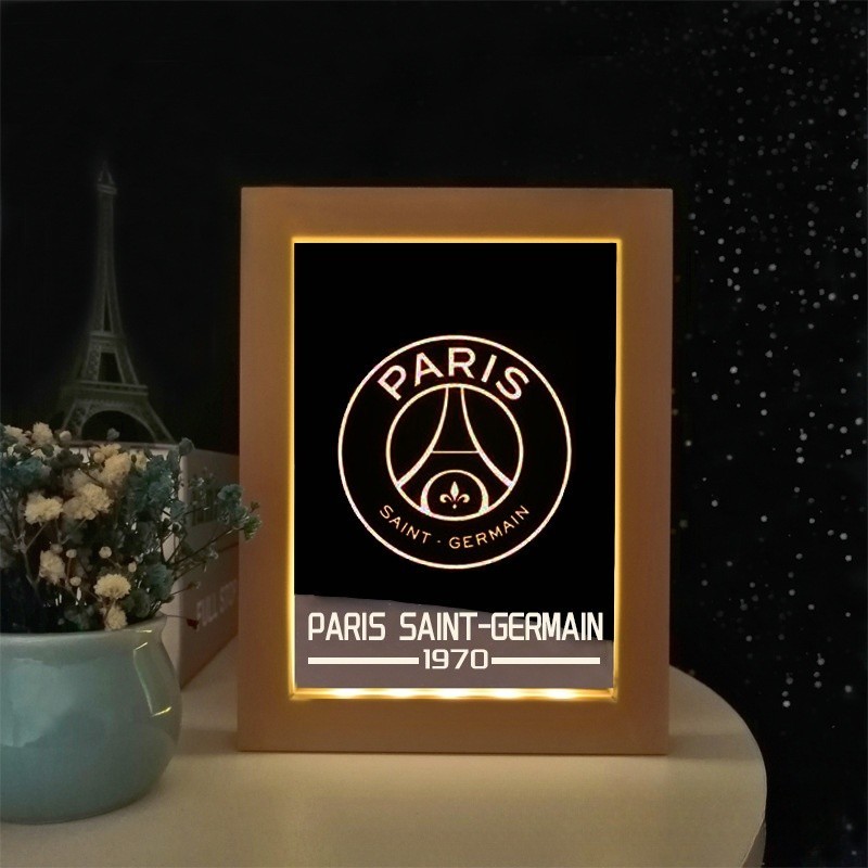 Custom Soccer Team Style Photo Frame Light Decorative Ornament