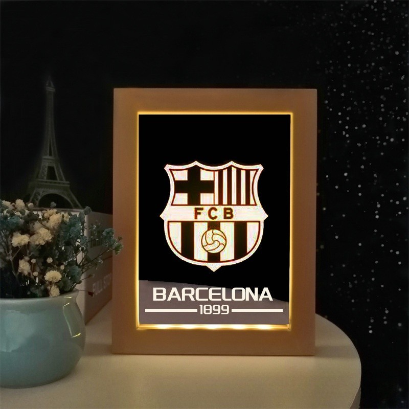 Custom Soccer Team Style Photo Frame Light Decorative Ornament