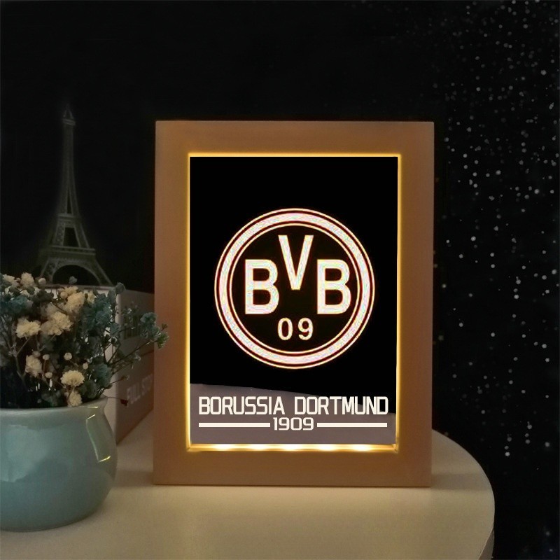 Custom Soccer Team Style Photo Frame Light Decorative Ornament