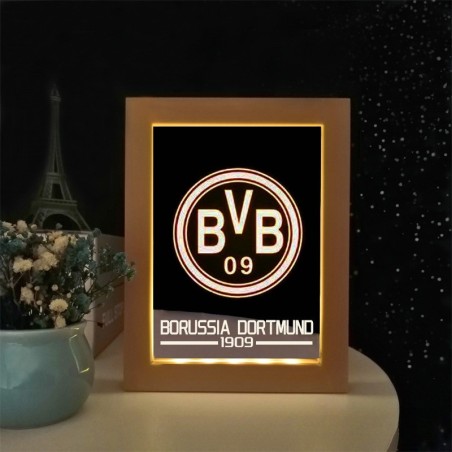 Custom Soccer Team Style Photo Frame Light Decorative Ornament