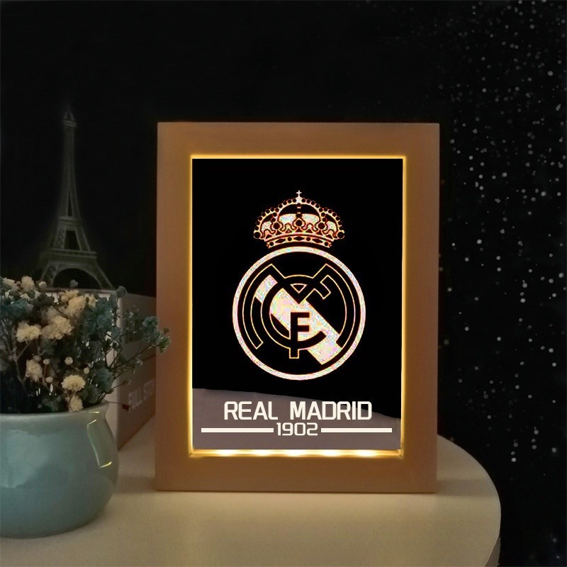 Custom Soccer Team Style Photo Frame Light Decorative Ornament