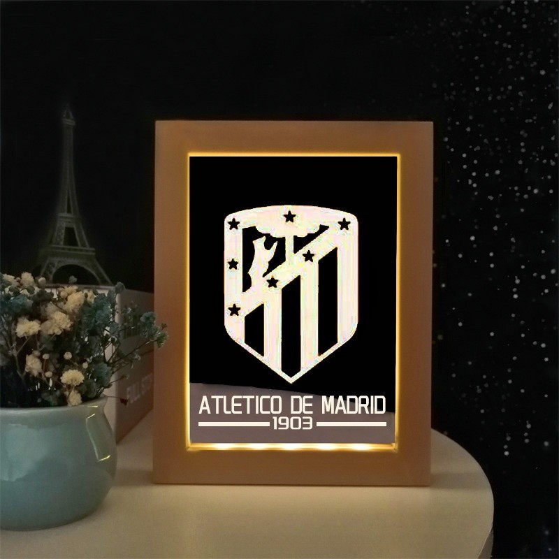 Custom Soccer Team Style Photo Frame Light Decorative Ornament