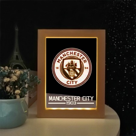 Custom Soccer Team Style Photo Frame Light Decorative Ornament