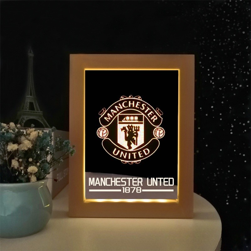 Custom Soccer Team Style Photo Frame Light Decorative Ornament