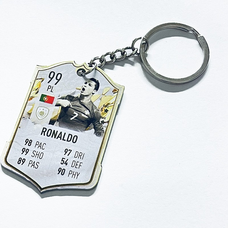Soccer Game Score Card Acrylic Keychain Pendant Decorative Charm Ideal for Football Tournaments & Fans